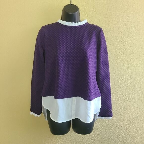 Elle Long Sleeve Mixed Shirt - Picture 1 of 8